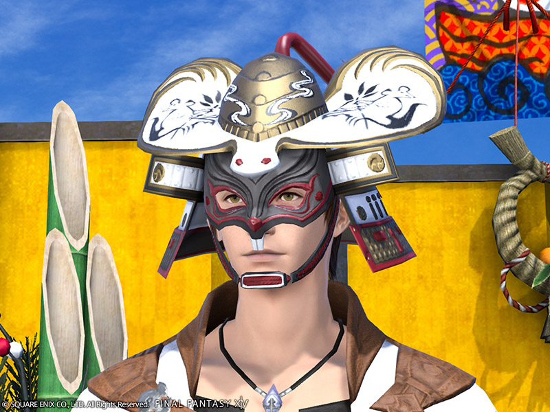 朱漆福鼠武士盔