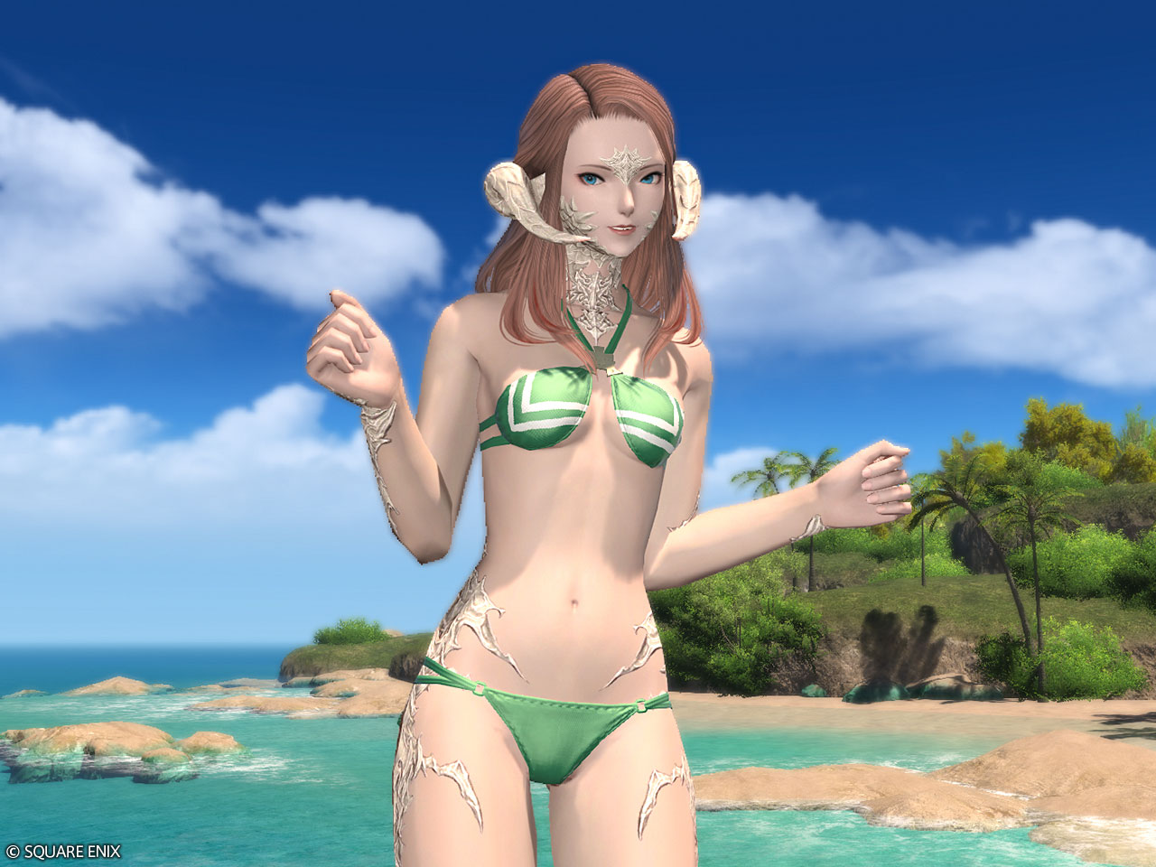 翠綠女式夏裝(女性角色限定)