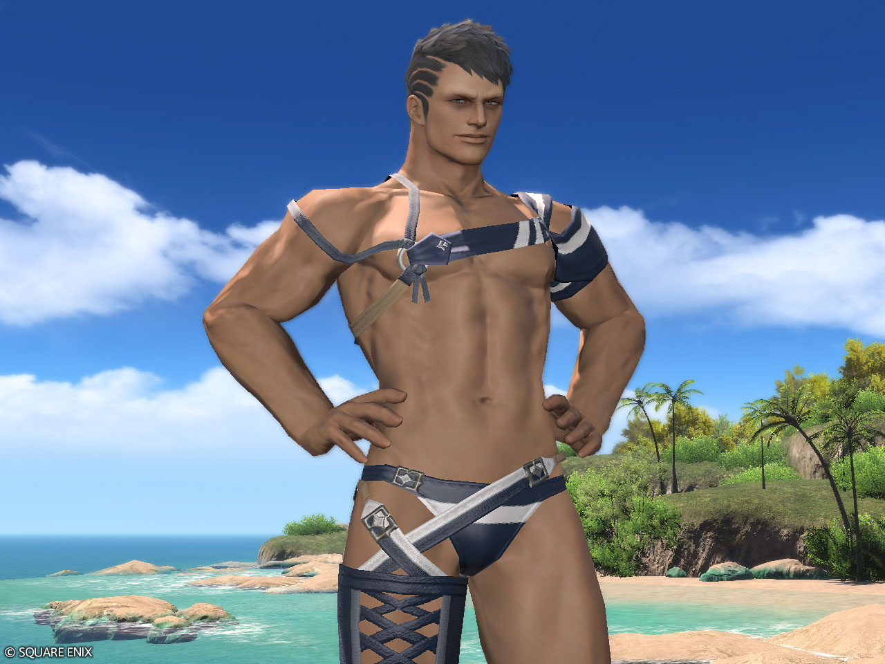 條紋男式夏裝(男性角色限定)