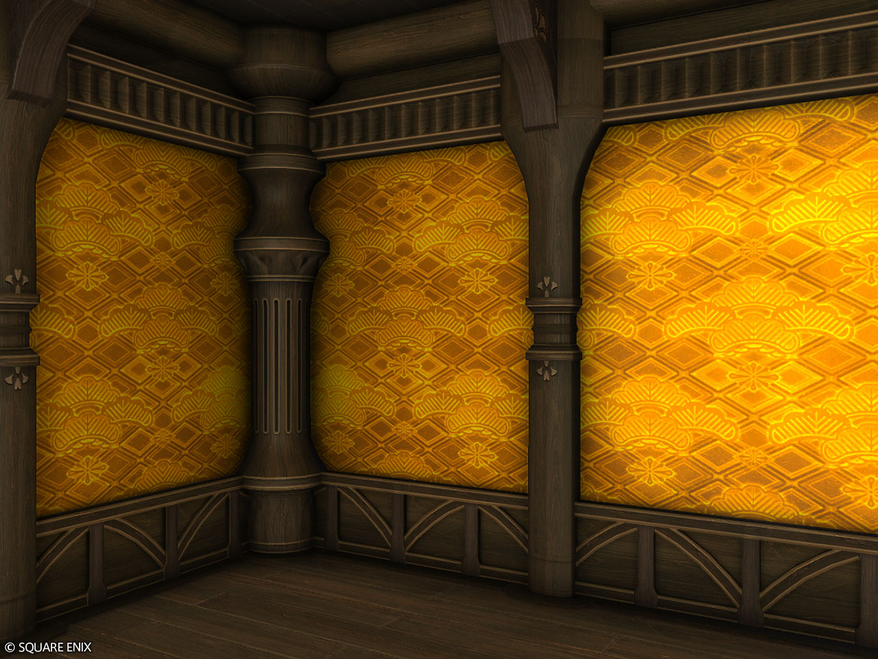 金箔笠松內牆3入組